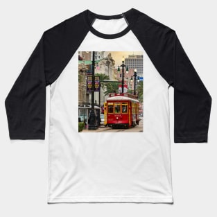 New Orleans Red Streetcar Baseball T-Shirt